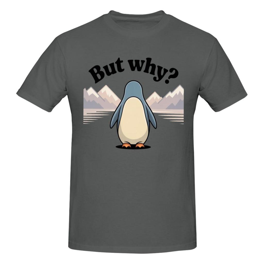 Unisex Nihilist Penguin But Why Arctic Snow Meme Philosophy Retro T Shirt Streetwear Cotton Crewneck Anime Shirt