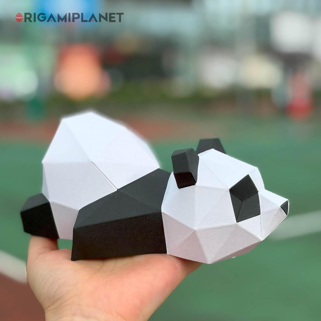 ORIGAMIPLANET 3D Оригами Бумажный Конструктор Панда Fun DIY 3D Модель Панды из Бумаги для Подростков Легкая Ручная Работа Фигурка Животного Скульптура Подарочный Набор для