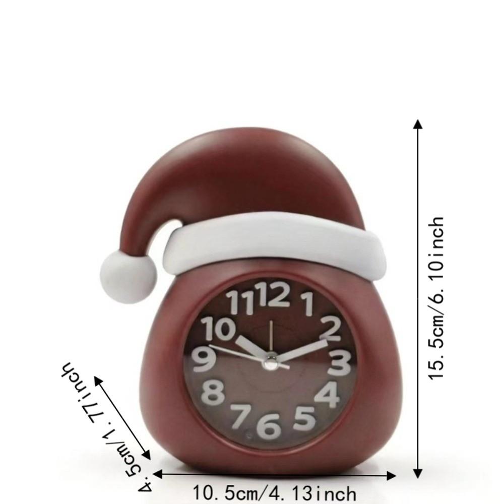 Santa Hat Design Christmas Alarm Clock Cartoon Design Cute Alarm Clock Christmas