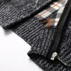 Мужской повседневный трикотажный топ с высоким воротником и длинными рукавами, с бархатным утеплением для осенне-зимней моды, многофункциональная куртка