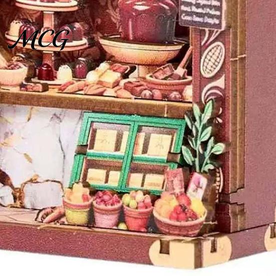 Cute Store Theme Magnet Mini Refrigerator Magnets, DIY 3D Puzzle Magnetic Building Blocks, Scene Assemble Stacking Construction Toy for Kids, Creative