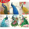 Полный дрель квадратная алмазная живопись Павлин картина со стразами Алмазная вышивка животное вышивка крестиком Декор для дома