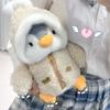 Viral Penguin Plush Toy with Detachable Hooded Costume, Cute Cartoon Stuffed Animal with Zipper, Interactive Gift for Kids