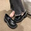 Fashion 2025 New Platform Loafers Women Lolita Mary Janes Casual Pumps Pu Leather High Heels Non Slip Oxford Shoe Autumn Boots Plus Size