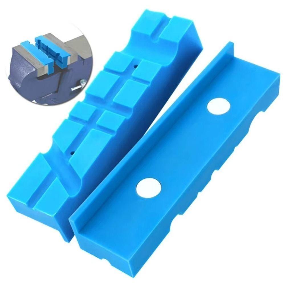 Blue Rubber Vise Jaw Pads Magnetic Vise Protective Jaws Vise Protection Strip Arts And Crafts