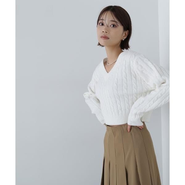 Natural Beauty Basics Compact Cable Knit Sweater for Women