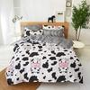 Cartoon Cow Pattern Duvet Cover Bedding Set, Boys, Girls Adult Microfiber Duvet Cover Zipper Duvet Coverand 2 Pillowca