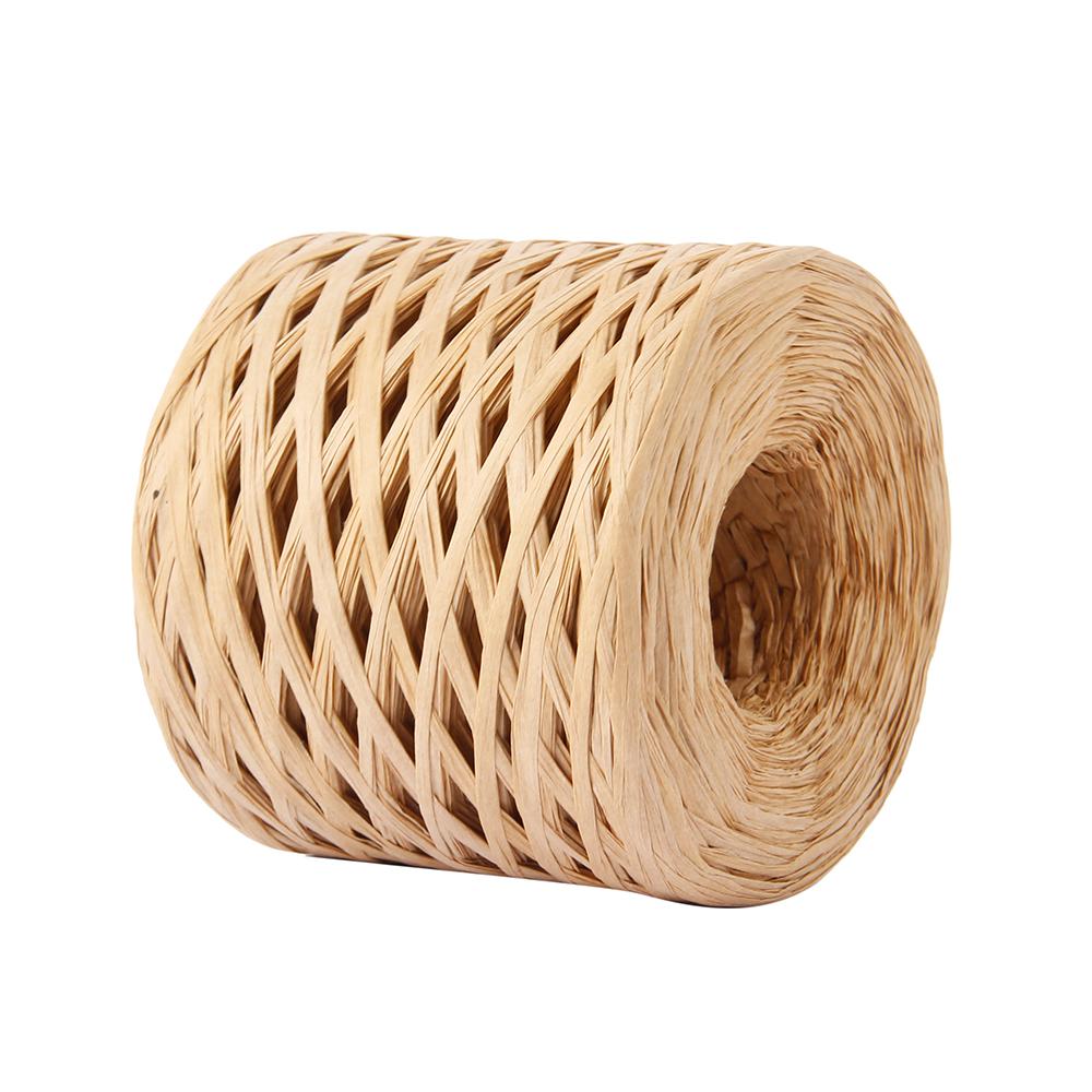 Raffia Ribbon for Gift Wrapping, 200M Raffia Yarn for Crocheting, Raffia Paper Ribbons for Craft, Packing Paper Twine Ribbon