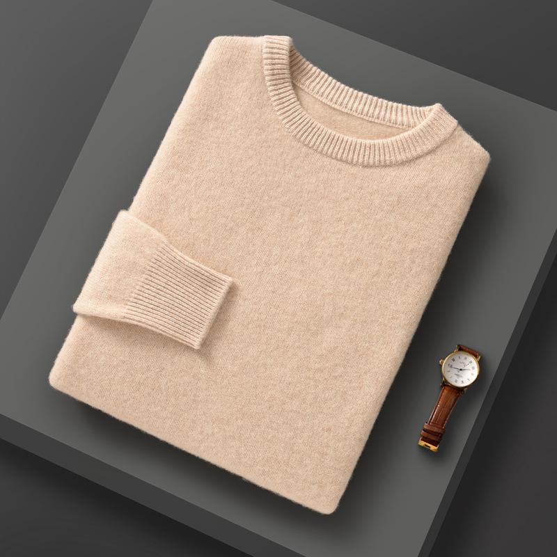 Утепленный кардиган мужской с круглым вырезом, новинка осени и зимы, простой и универсальный, теплый кашемировый вязаный базовый свитер