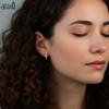 Effie Queen 100% Серебро S925 Золото 14 карат Овальные Серьги-кольца с Муассанитом Модный Ювелирный Изделие для Женщин Свадебная Вечеринка Банкет MOE15