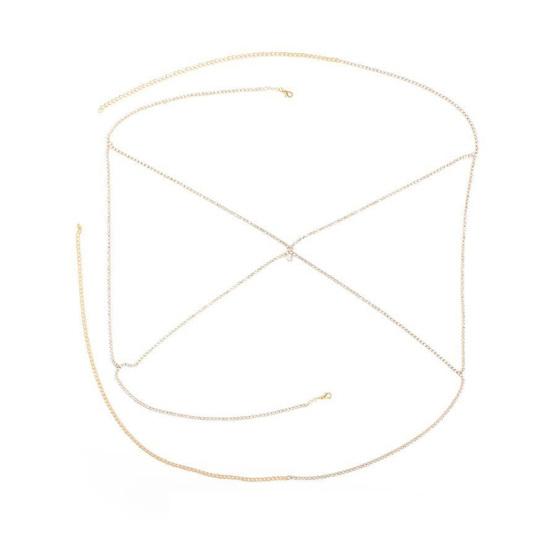 Women Chest Chain Body Chain Body Jewelry Breast Support Chain Club Party Solid Color