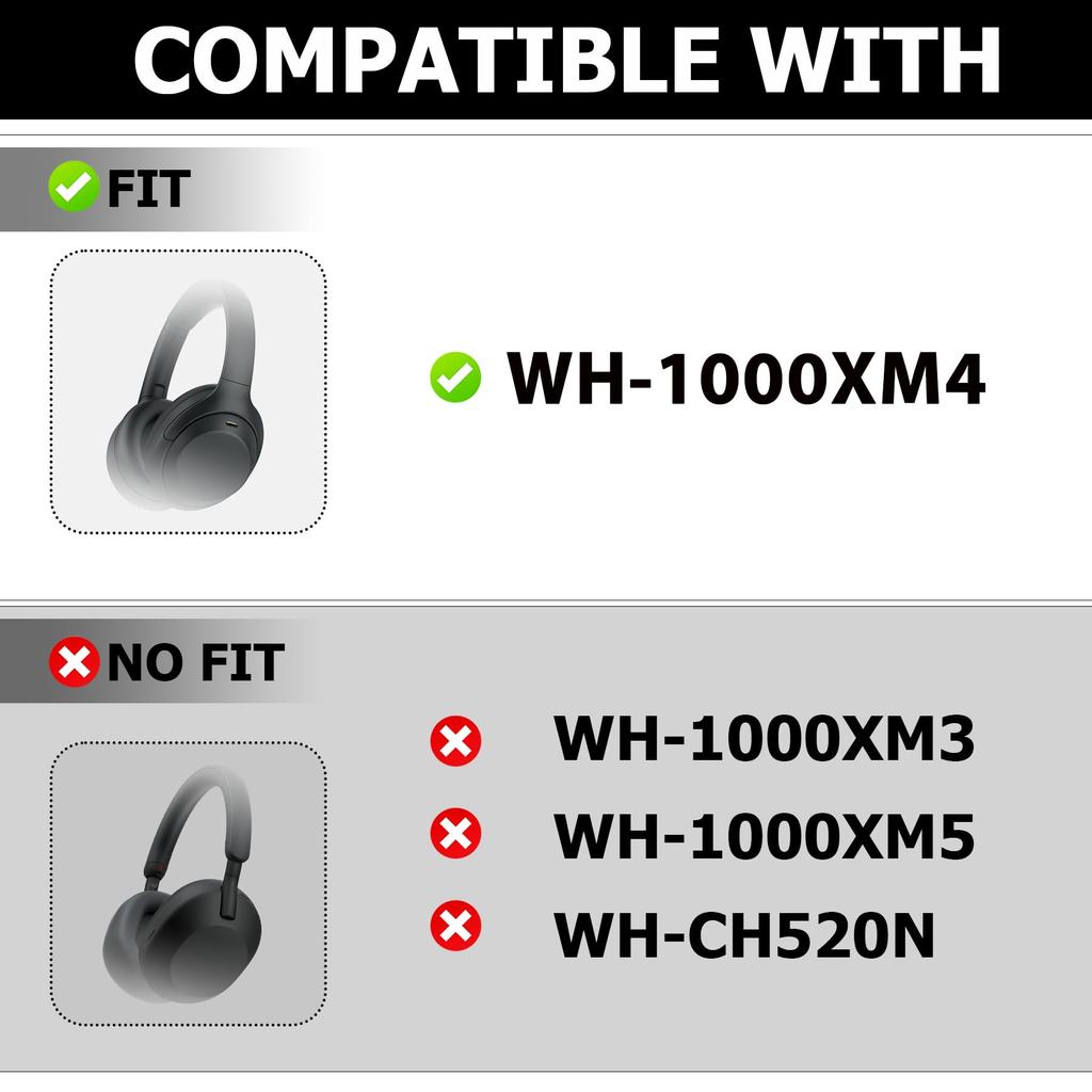 Сменные амбушюры umvowuxa, совместимые с наушниками Sony Soft Protein Leather WH-1000XM4, (Шампанское золото)