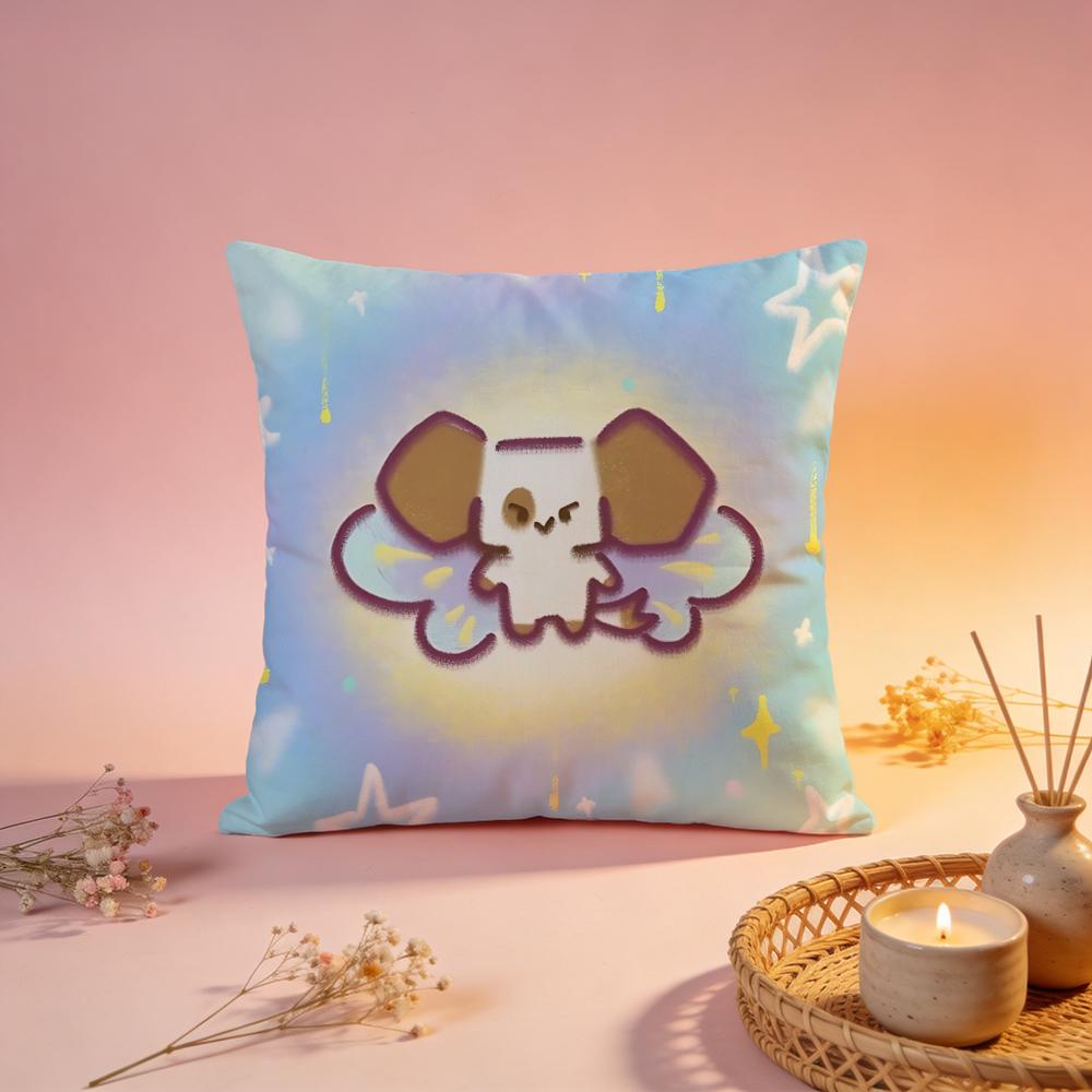 Angelic Cute Pet Group Cushion Cover Comfortable Durable Pillow Cover MultiScene for Home Office Car Sofa