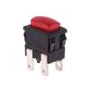 Red 4Pins 16A Self-Lock On Off Push Button Rocker Switch Ps21-16 With Light Heater Electrical Touch Switch For Vacuum Cleaner Garment Steamer