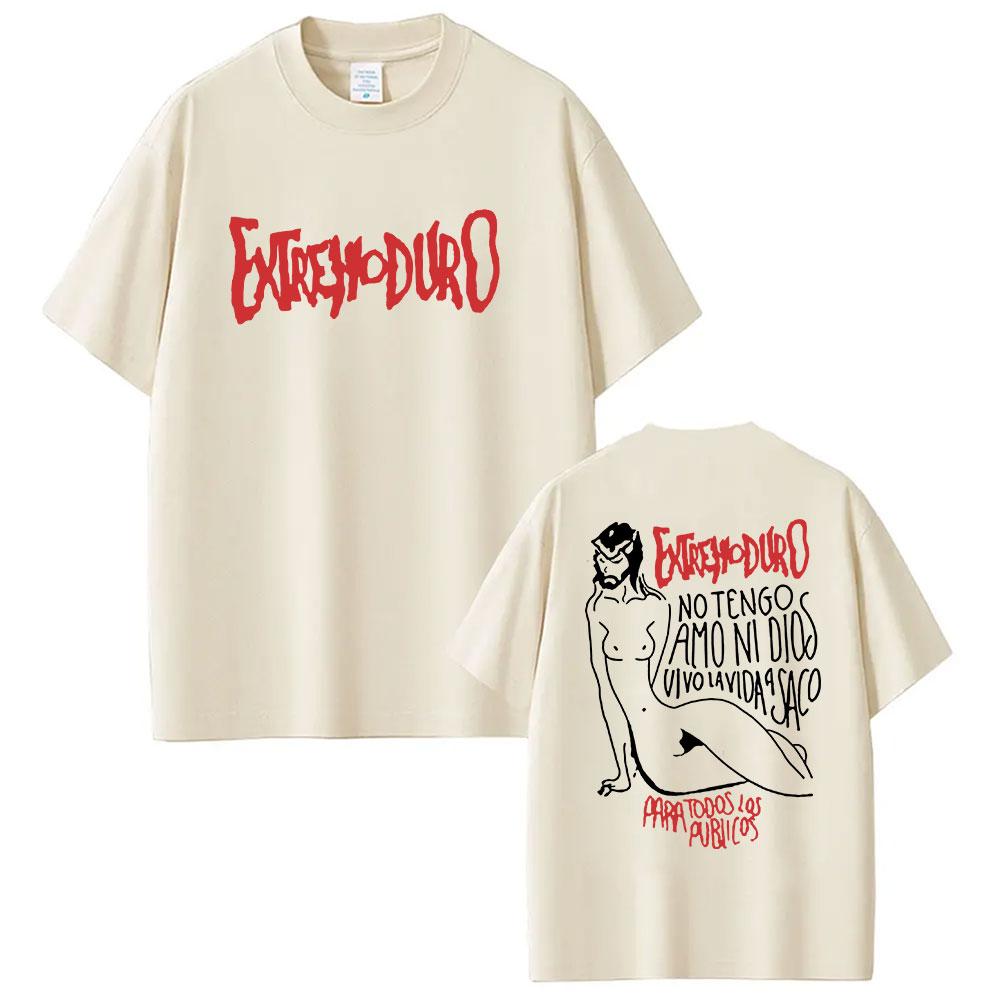 Футболка унисекс Extremoduro Rock Band Тур 2026 Одежда унисекс Хип-хоп Панк Футболки с коротким рукавом Y2k Унисекс Хлопковая футболка высокого качества