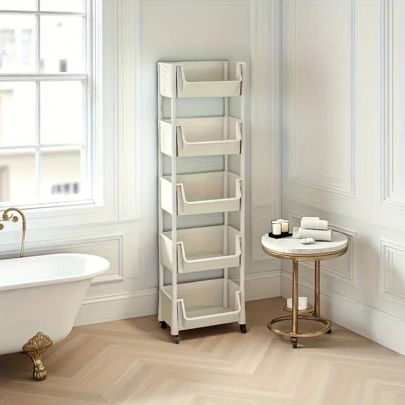 Mobile storage cart, independent home snack rack, kitchen multi-layer fruit and vegetable storage rack