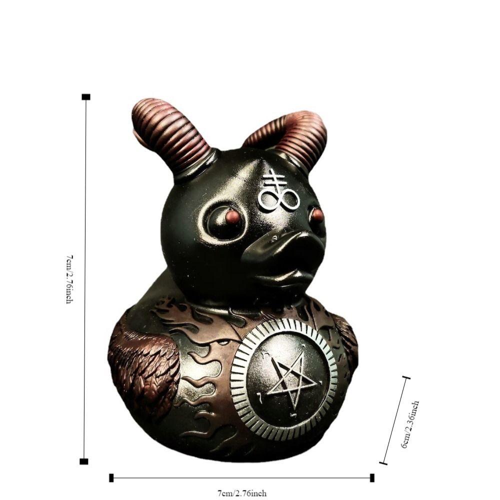 Duck Ornament Death Rock Duck Statue Mysterious Goth Duck Statue Cute Duck Figurines  Home Decor