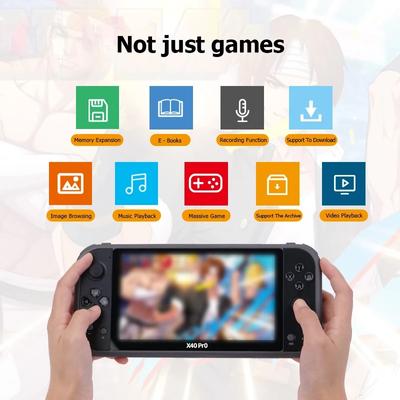 X40 Pro портативная игровая консоль в стиле ретро Hd видеоигры 7 дюймов двойной рокер Mp4-плеер Tf-карта для игр Gba/nes