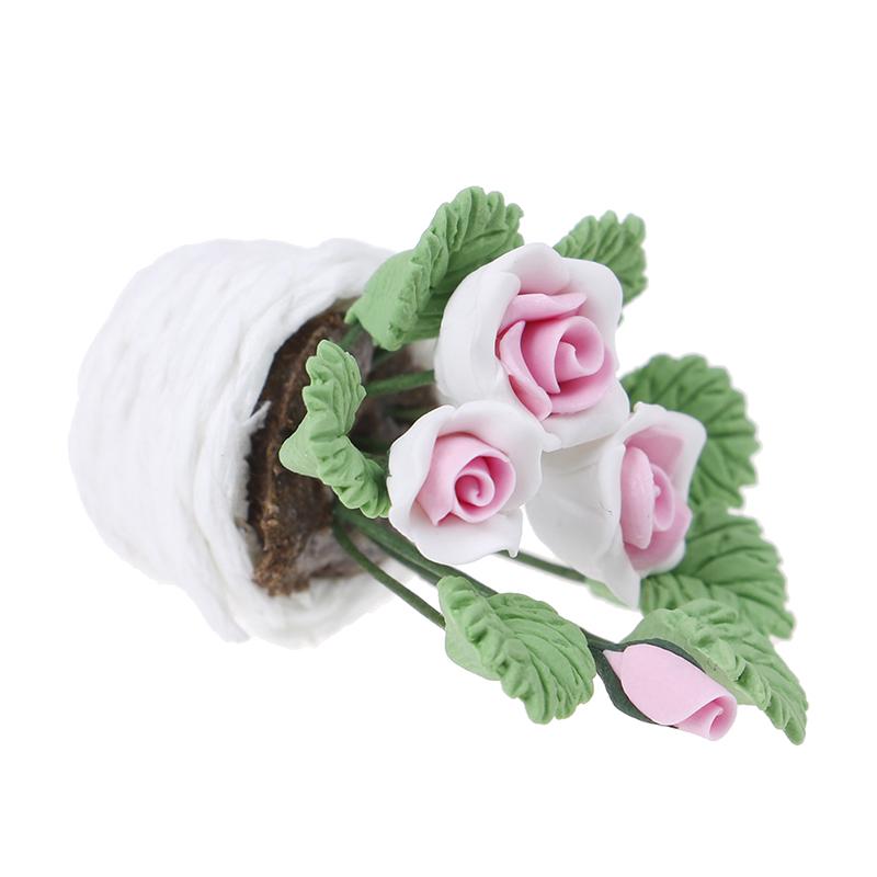 1:12 Dollhouse Miniature Flowers For Dollhouse Room Living Room Decor Toy