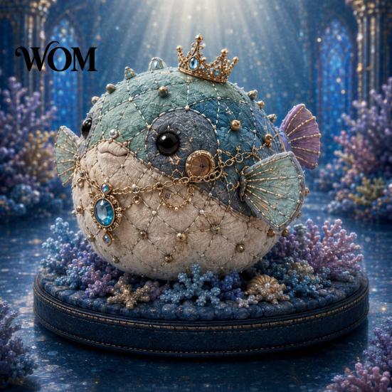 Sea Animal Supplies Kit DIY Patchwork Doll Kit, Handmade Gnome Sewing Set Cloth for Home Decor, Fabric Cartoon Dragon Crafts Beginner Decorative