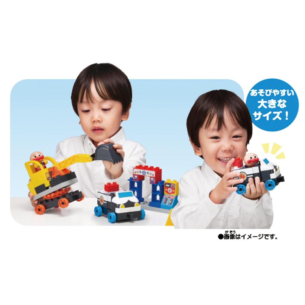 Blocklabo Блок Лаб Рабочий Транспорт Анпанман Транспорт Ведерко с Блоками [BANDAI] Коллекция!