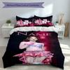 3pcs Custom Name Wonyoung Bedding Set,Includes 1 Duvet Cover and 2 Pillowcases,All-season Bedroom Decor