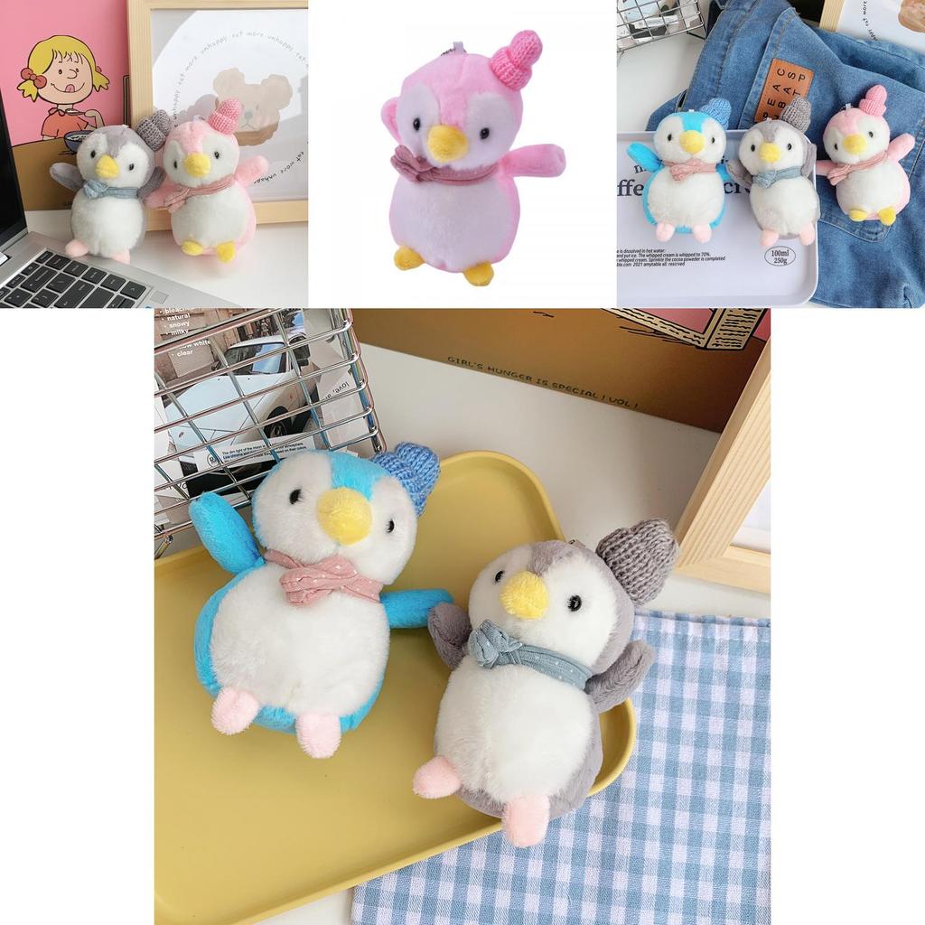 Charming New Little Penguin Plush Toy Keyring Fluffy Bag Accessory Perfect Gift