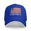 Liberia Liberian Flag Liberian Roots Liberian Pride Baseball Cap Male Print Trucker Hat Summer Trendy Tennis Skate Snapback Cap