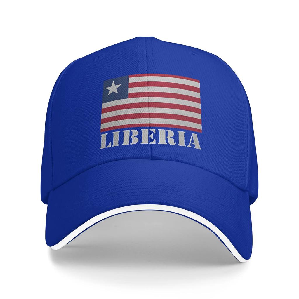 Liberia Liberian Flag Liberian Roots Liberian Pride Baseball Cap Male Print Trucker Hat Summer Trendy Tennis Skate Snapback Cap