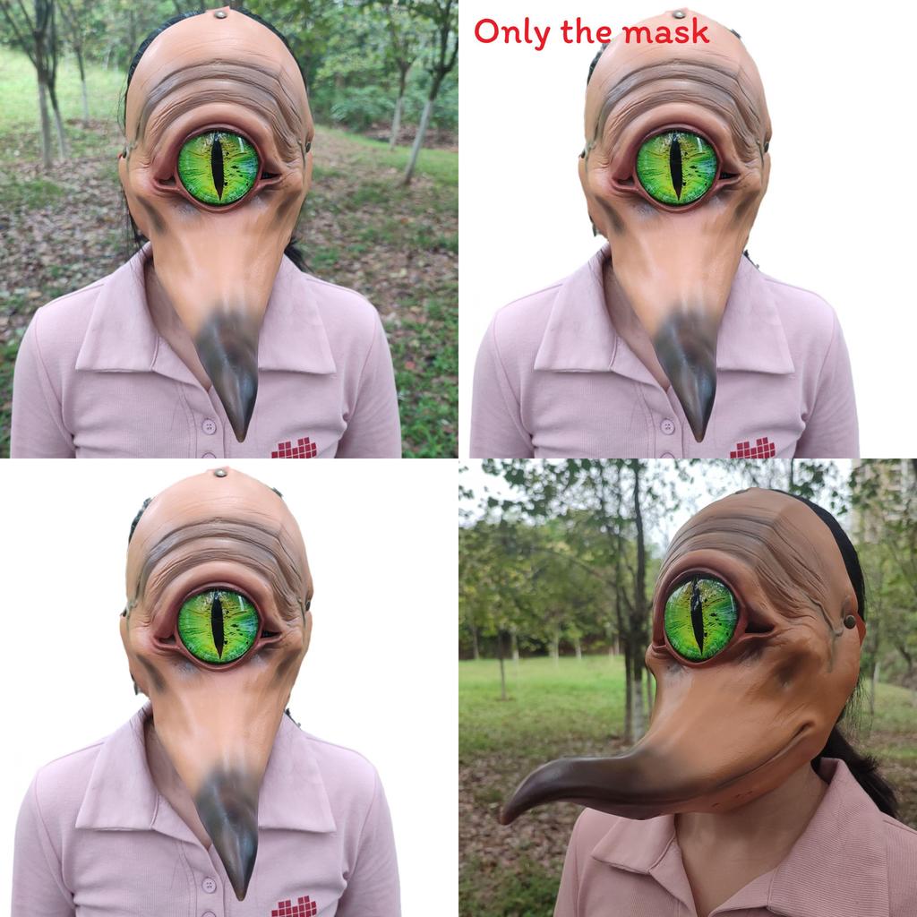 One Eyed Monster With A Long Mouth Monster Latex Mask For Cosplay And Festival Decor