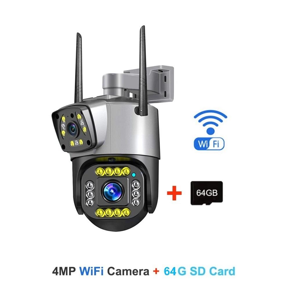 4G/WiFi Network Camera, HD Wireless Surveillance Camera, Outdoor Smart Night Vision Digital Zoom CCTV Camera