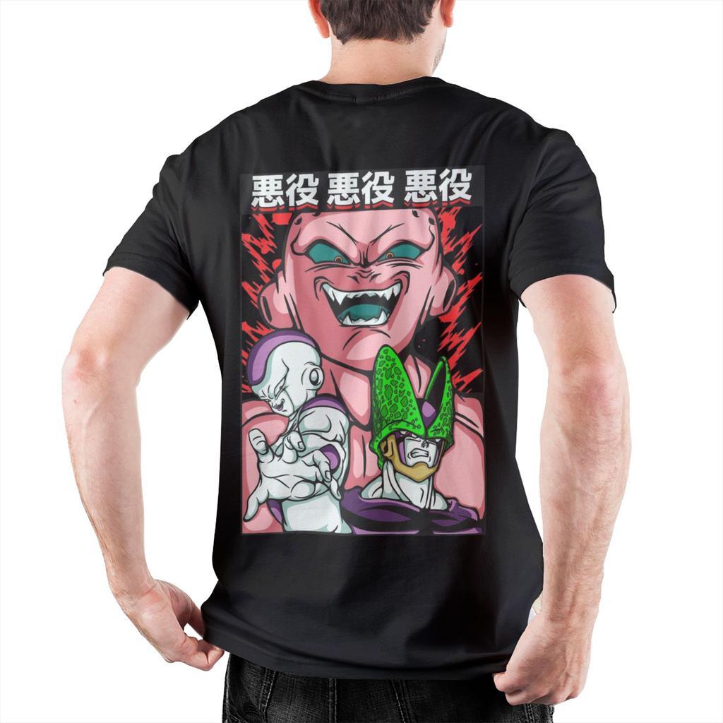 Dragon Ball Kid Buu Anime T-Shirt Cotton Top Tee Print Round Neck Short Sleeve Unisex