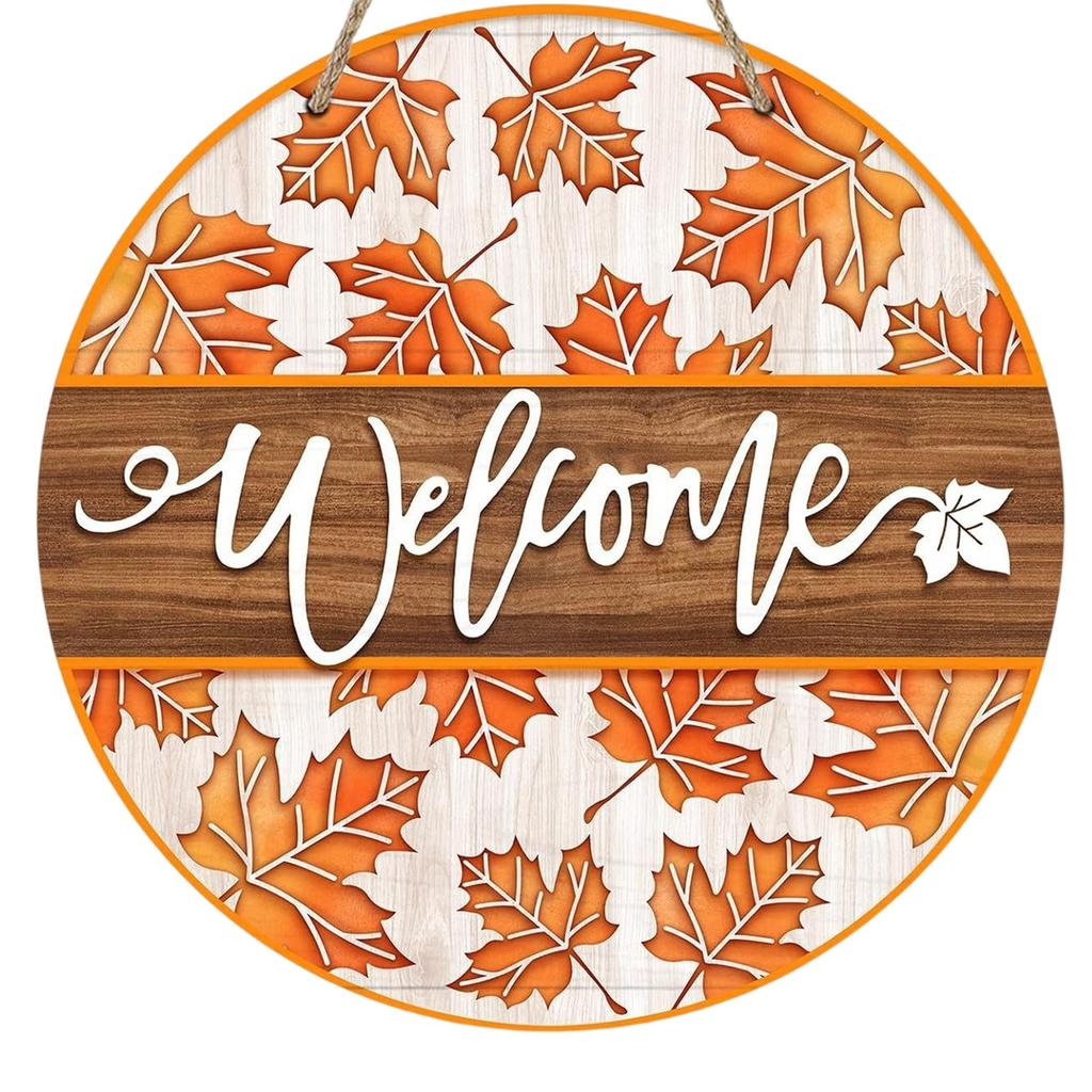 Pumpkin Wooden Welcome Door Hanging, Home Window Wall Decoration