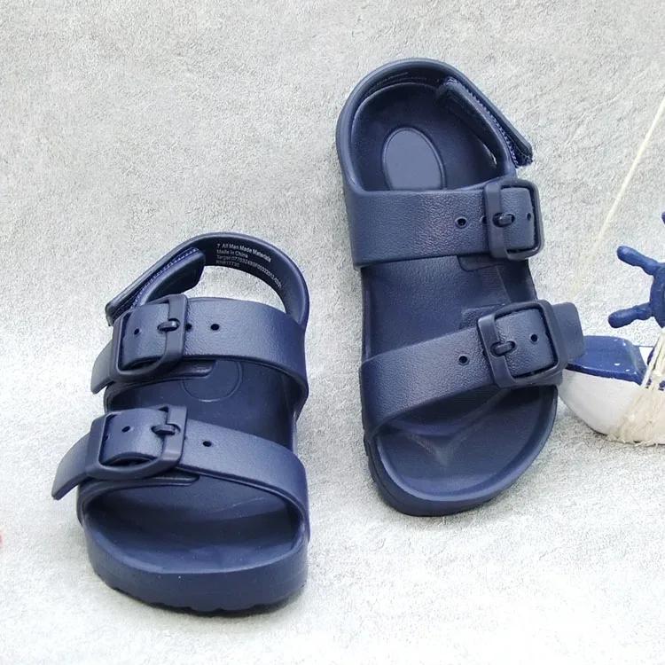 Детские летние сандалии Легкие Нескользящие EVA Сандалии для малышей Детские Пляжные Детские 2024 Новые Туфли с открытым носком для детей