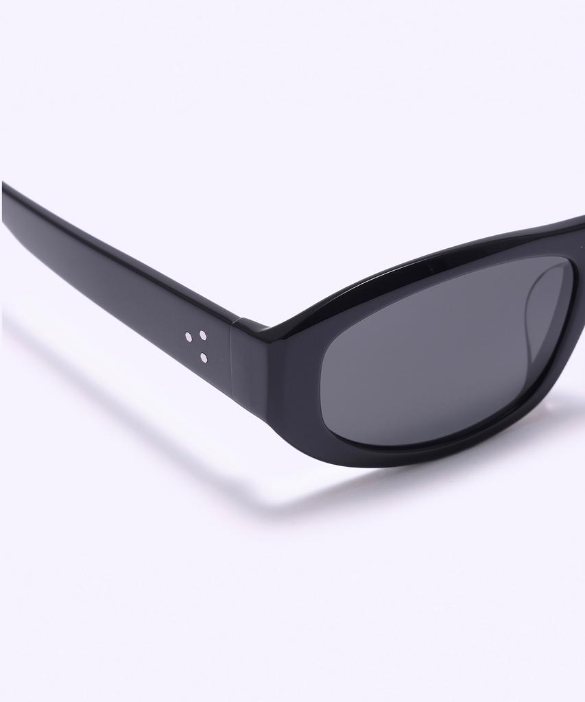 Alloaiweeo [Черная оправа] Fbs1607 0909G Ацетатные объемные солнцезащитные очки