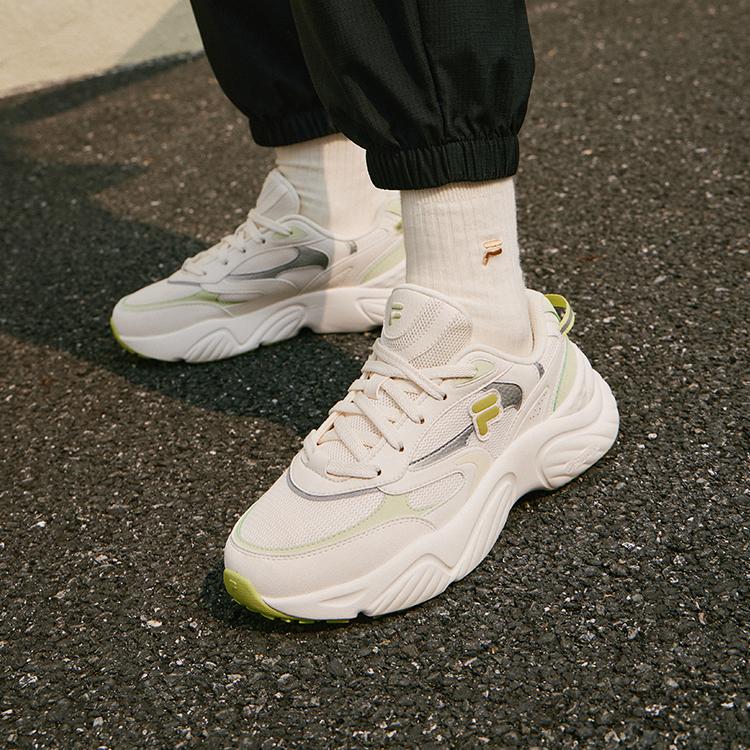 Fila Fusion Conch II Ретро Универсальные Ткань Синтетическая Кожа Амортизация Прочные Низкие Беговые Кроссовки Женская кроссовка Белый T12W331607FWS