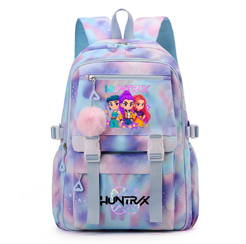 Cartoon Anime K-Pop Demon Hunters Printed Backpack Schoolbag for Teenager Student Girl Boy Bookbag Large Capacity Waterproof Travel Bag Gift