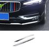 2017- For Volvo S90 Chrome Steel Front Bumper Side Spoiler Cover Trim 2Pcs