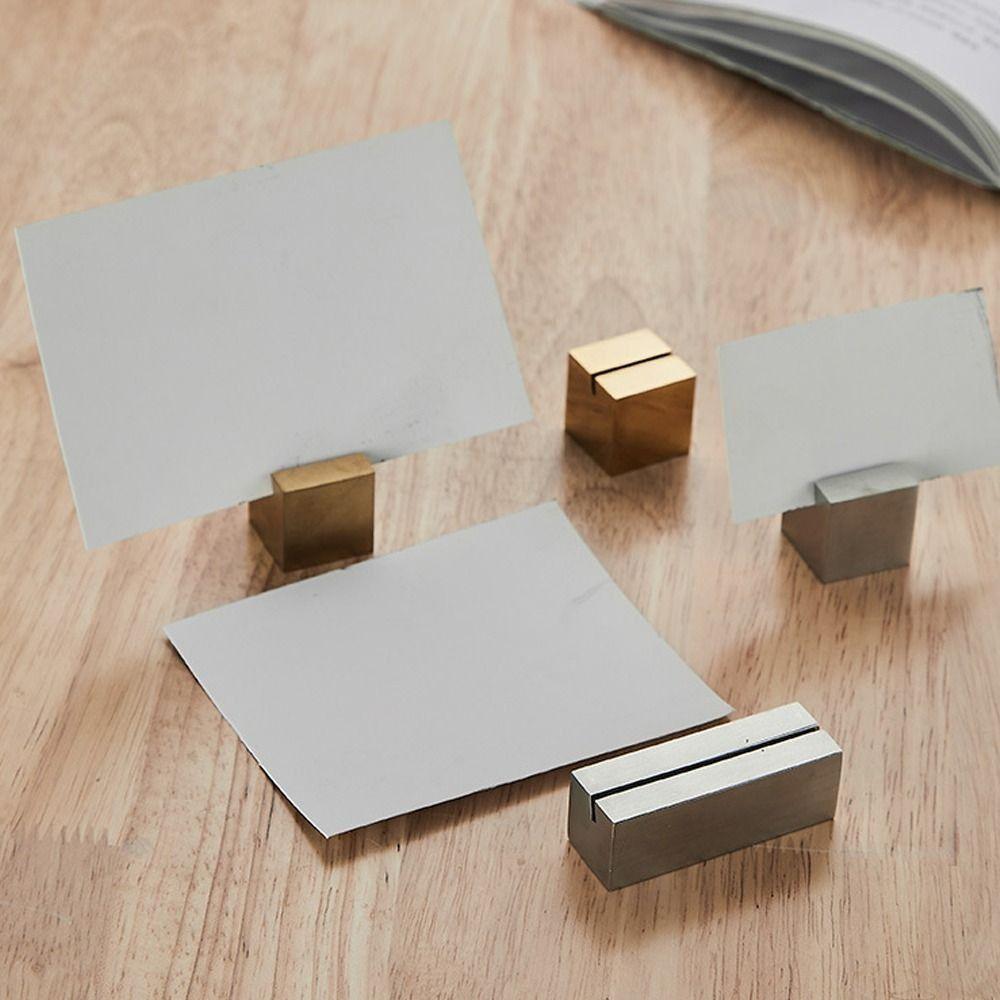 Geometric Shape Table Place Card Holder Solid Table Number Display Stand Menu Sign Holder Hotel