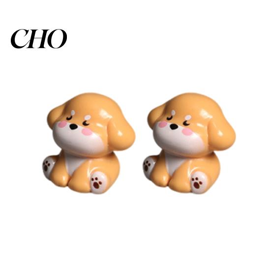 Miniature Dog Landscaping Decor 2 Pcs Mini Figurines, Tiny Resin Puppy Figures, Cute Small Desktop Decoration Animal Statues for Desktop, Car