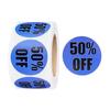 Круглые дисконтные наклейки диаметром 1 дюйм: Черный текст на цветных самоклеящихся этикетках для товаров со скидкой (25MM)