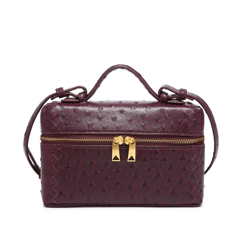 Сумка 2025 популярная сумка-ланчбокс с узором страуса через плечо кроссбоди маленькая квадратная сумка универсальная портативная сумка-коробка