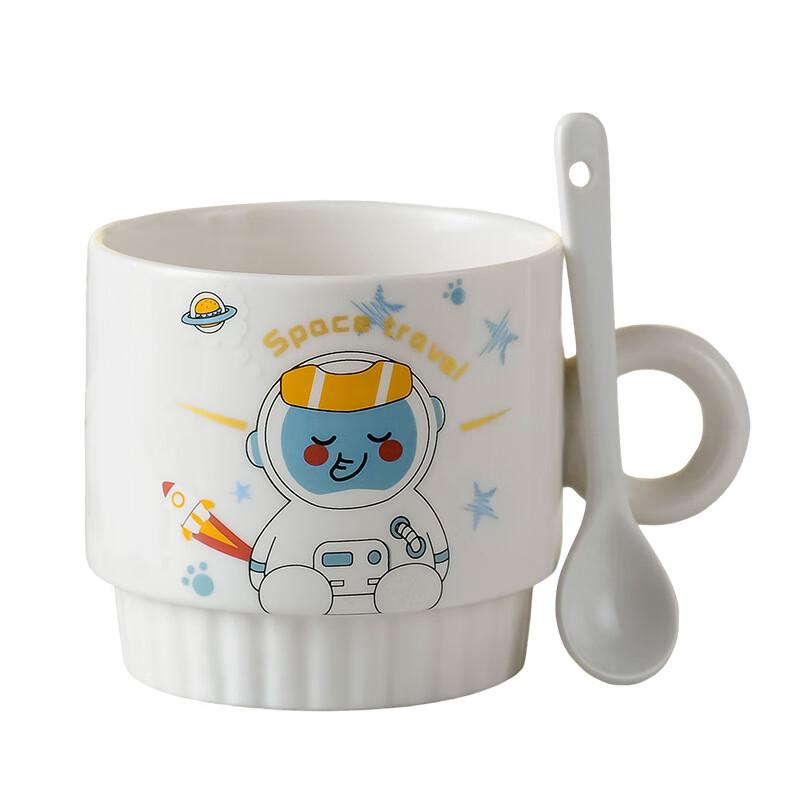 Керамический набор кофейных кружек с ложками на тему Маджонг (4-Pack)