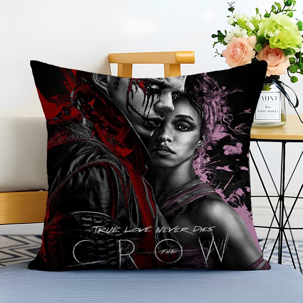 RRaven CCrow Movie Cushion Cover Washable Linen Pillowcase Soft for Sofa Bed Cozy Home Room Decor