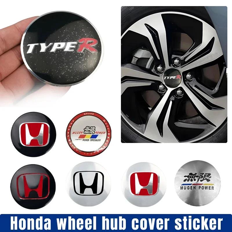 TR3-4pcs 56mm Car Wheel Center Hub Cap Badge Emblem Decal Wheel Sticker For Honda Civic Accord Fit City Vezel CRV Odyssey Pilot Jazz