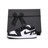 Air Jordan 1 Кожаные Нескользящее Покрытие Баланс Ударопрочные Низкие Винтажные Баскетбольные Кроссовки GS Черные 553560-131(Team59-SBOX)