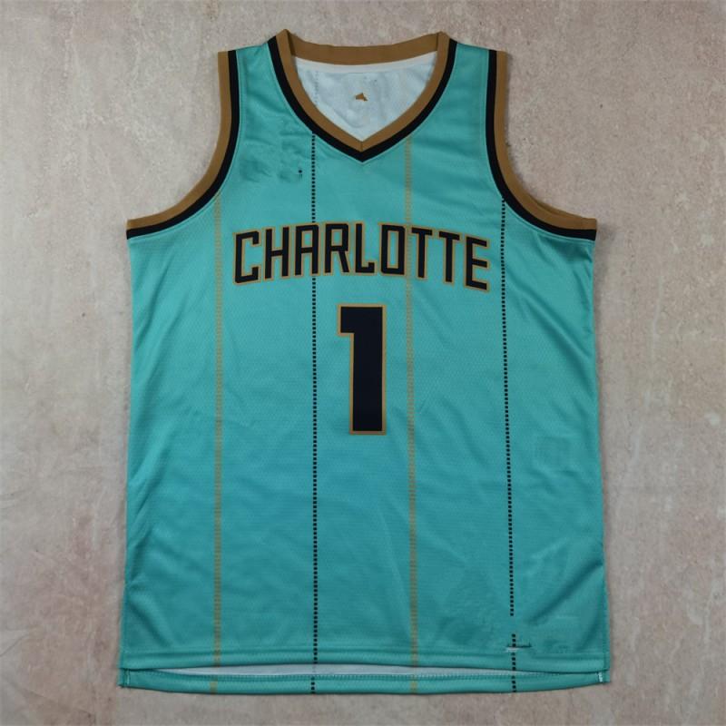 Charlotte Hornets LaMelo Ball 1 Green City Edition Basketball Jersey Cotton Blend Breathable Sportswear Men Women