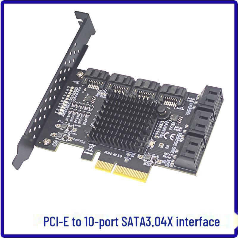 Плата расширения PCIe 6G SATA 3.0: 6, 8 или 10 портов, ASMedia ASM1166, PCI-E 3.0 GEN 3