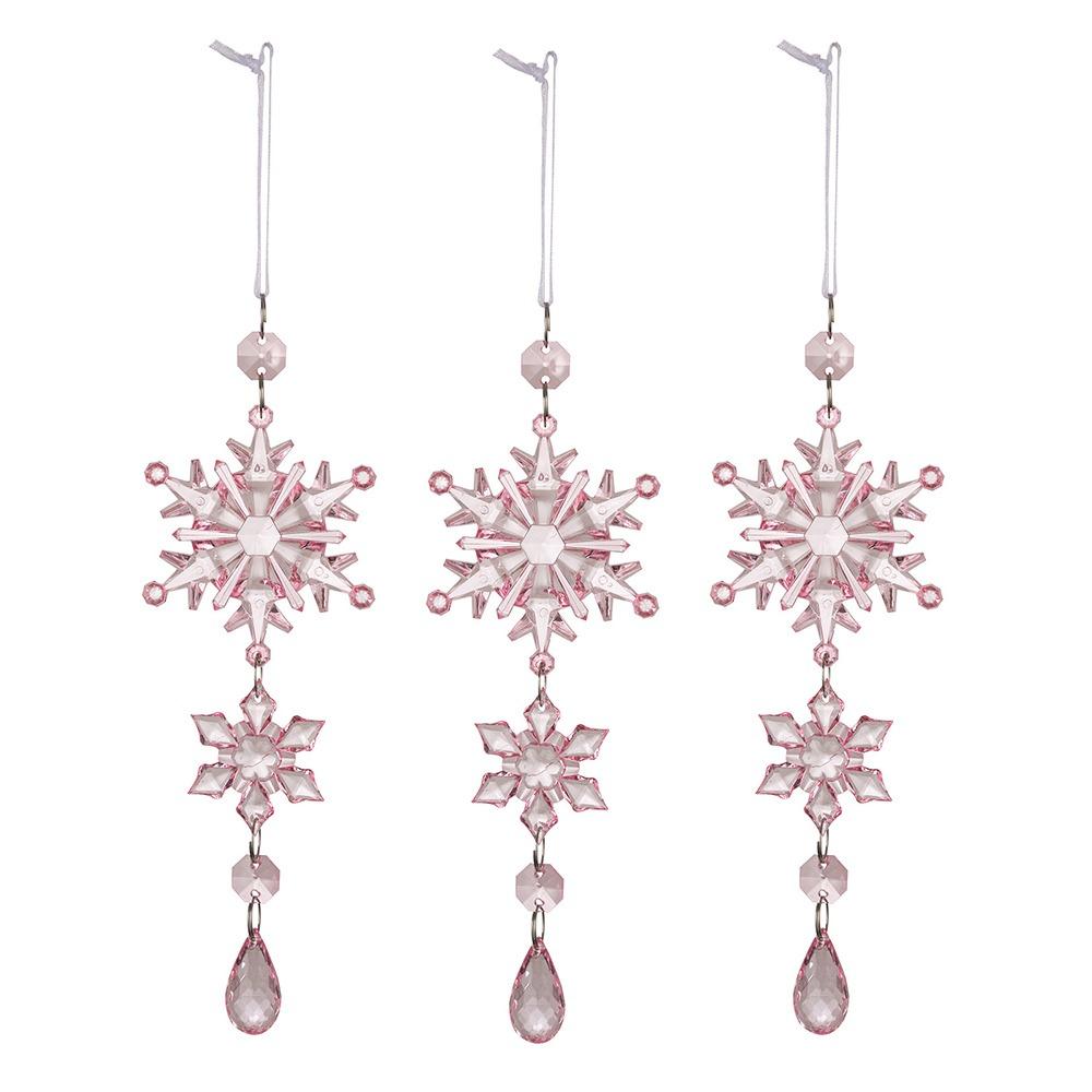 3 шт. Прозрачные подвески-снежинки на Рождество Веселое Рождество Украшение