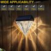 6PCS Diamond Solar LED Lights Outdoor Waterproof Fence Deck Lamp Wall Light Solar LED Light Garden Decor Lights for Patio Yard